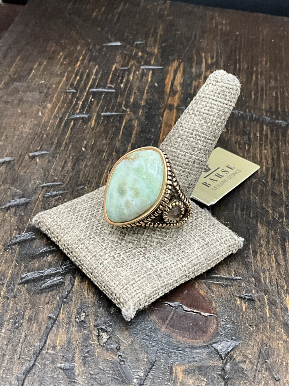 Barse Helena Ring- Varacite & Smoky Quartz- Bronze- 11.5- NWT